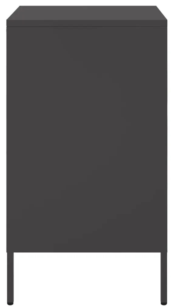 Mesa de cabeceira 36x39x68 cm aço preto