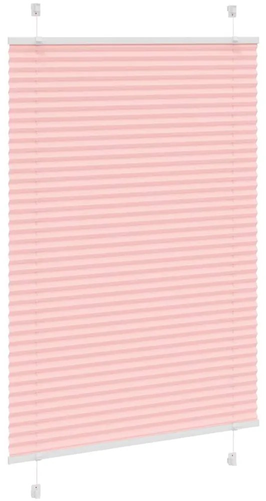 Rosa Plissada Cega 90x150 cm Largura Tecido 89,4 cm Poliéster