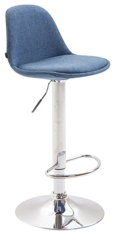 Banco de bar Kiel em tecido 39 x 82-104 x 43 cm Azul