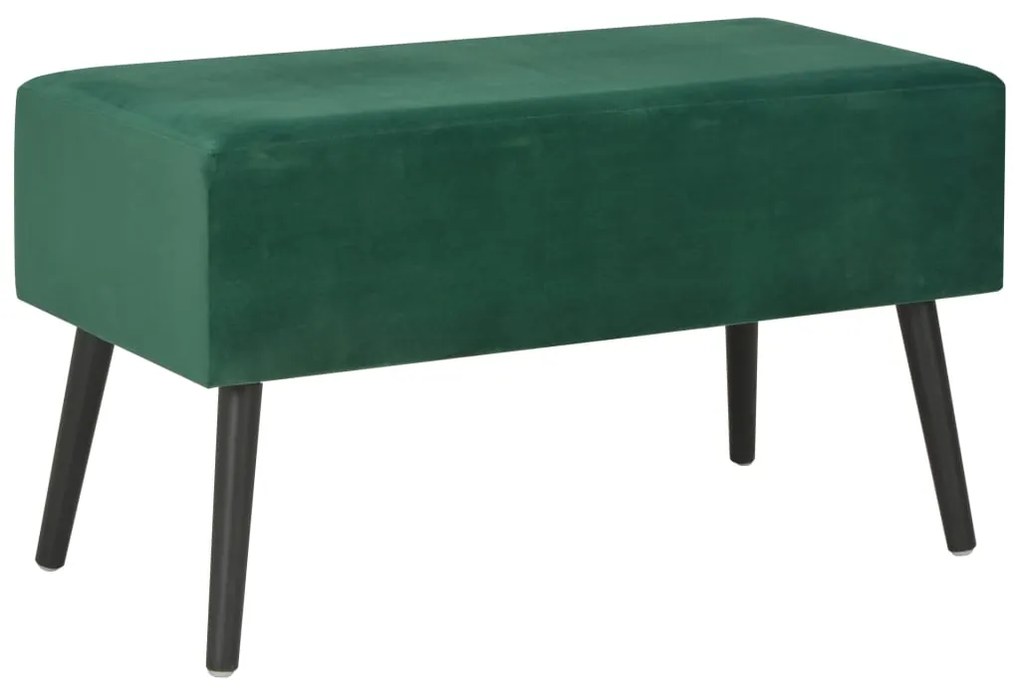 Banco com gavetas 80 cm veludo verde