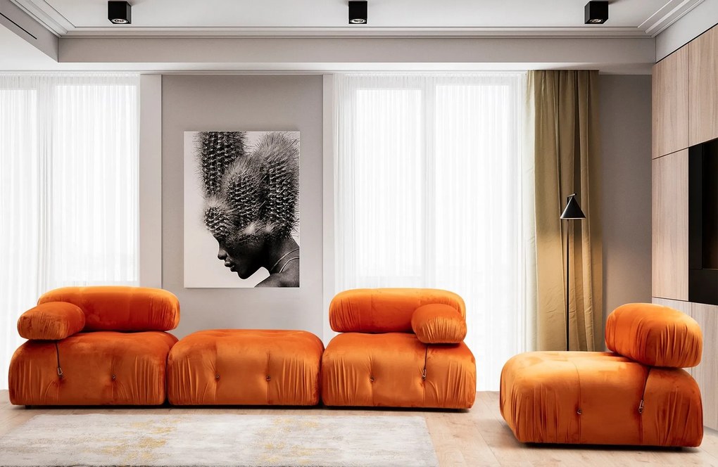 Tuffet Bubble – Laranja – 95x95x45 cm