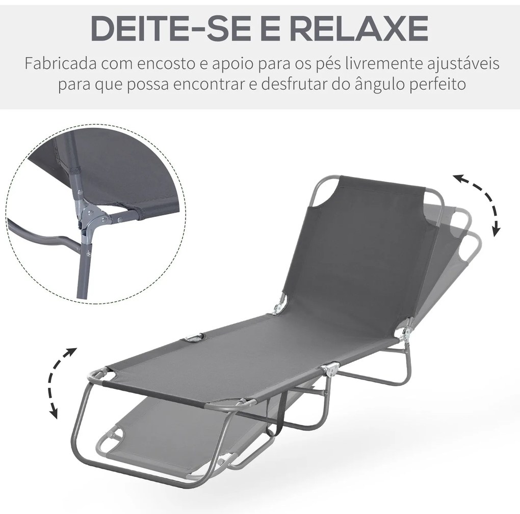 Espreguiçadeira de Jardim – Modelo Siena – Ajustável – Conforto e Esti