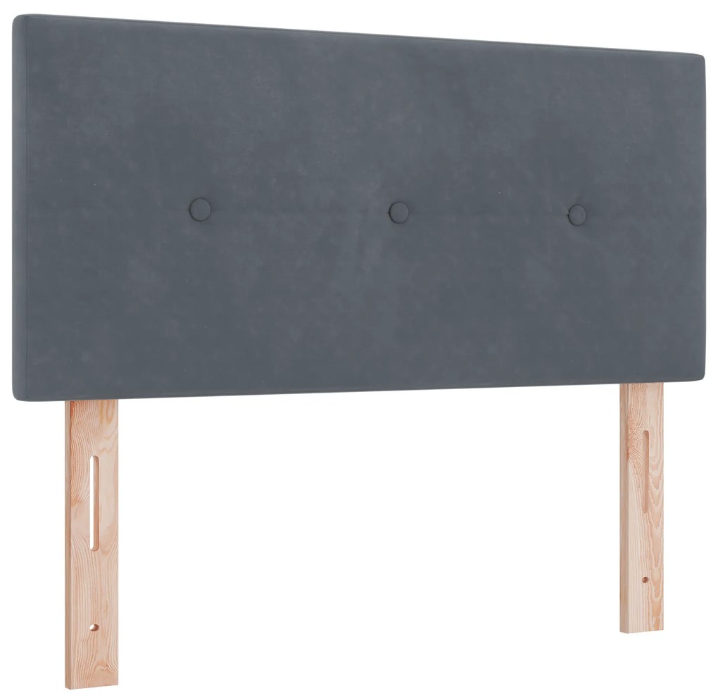 Cabeceira vidaXL Button Tufted Cinza Escuro 80 cm em Veludo