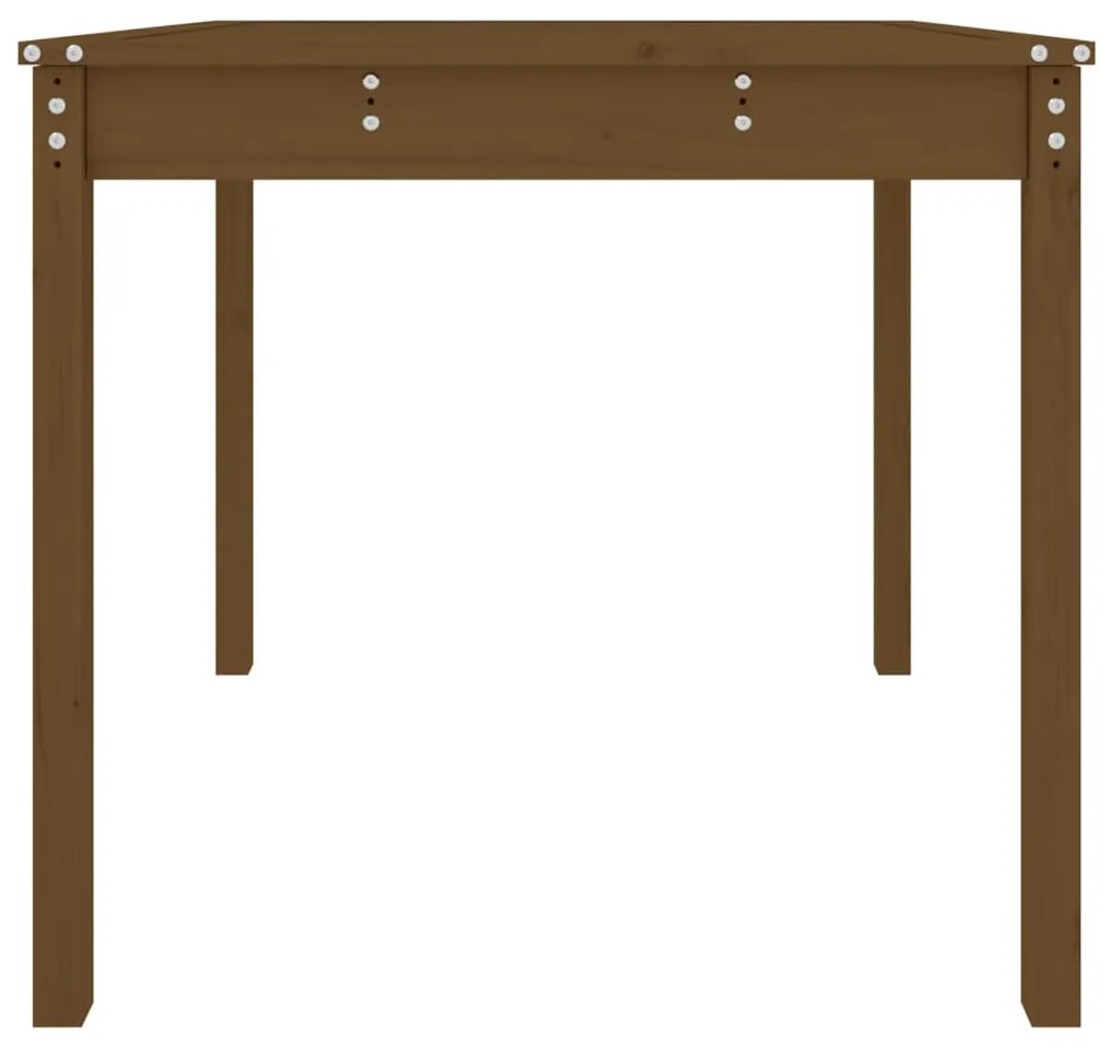 Mesa jardim 82,5x82,5x76cm madeira de pinho maciça castanho-mel