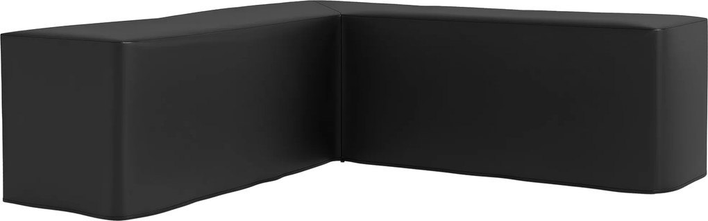 Capa de proteção impermeável para conjunto de jardim de canto, lona Oxford 420D, resistente à água e aos raios UV, 250 x 250 x 79 cm, preta