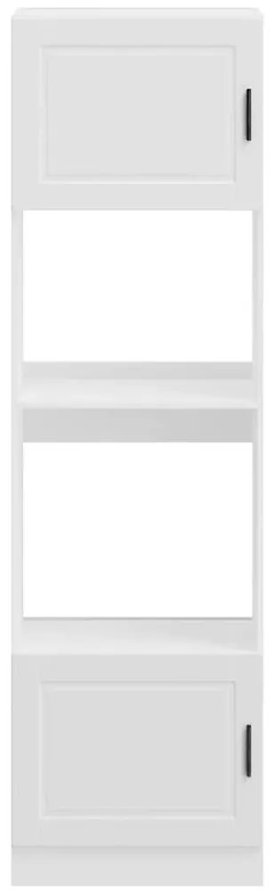 Armários forno 2 pcs Porto derivados de madeira branco