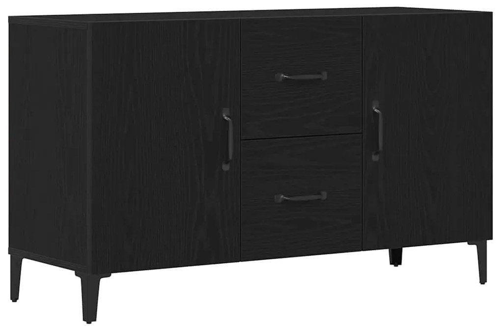 Aparador de Carvalho Preto - 100 x 36 x 60 cm - Feito de Madeira de En