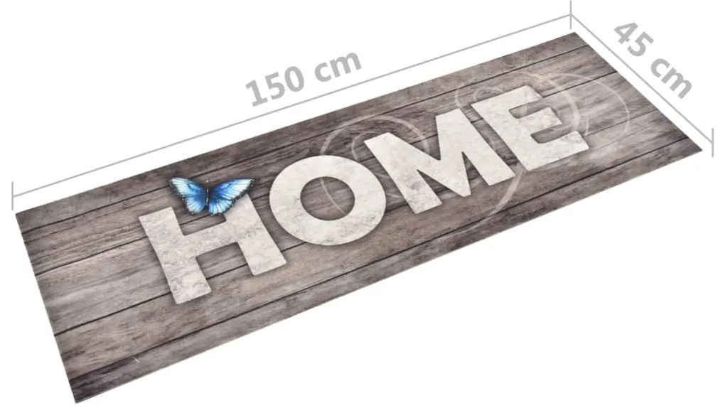 Tapete de cozinha lavável com design Home 45x150 cm