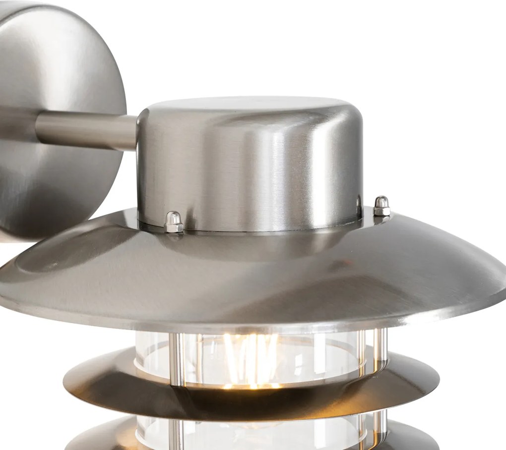 Candeeiro de parede industrial em aço IP44 - Shell