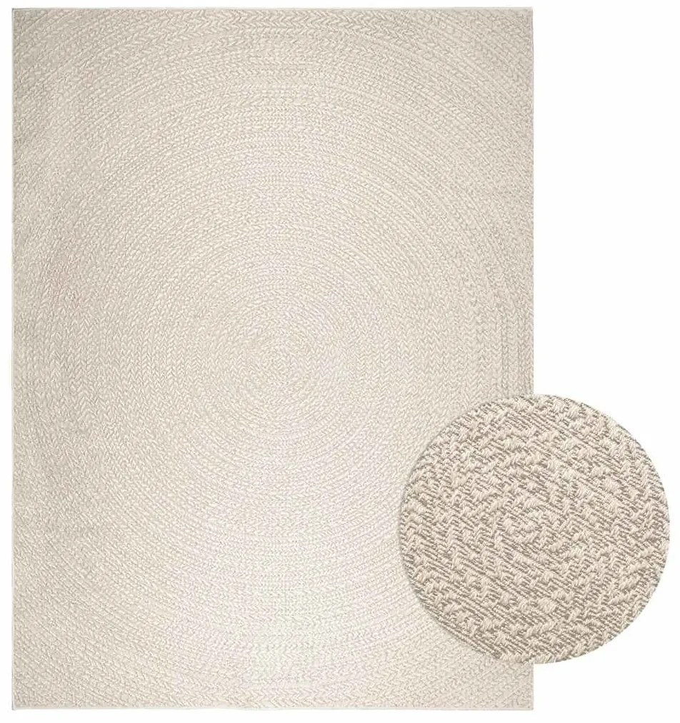 vidaXL Tapete ZIZUR creme 240x340cm aspeto de juta interior e exterior