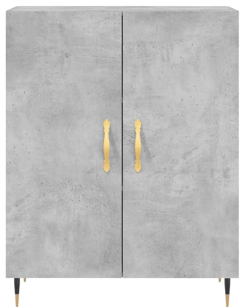 Armário alto 69,5x34x180 cm derivados de madeira cinza cimento