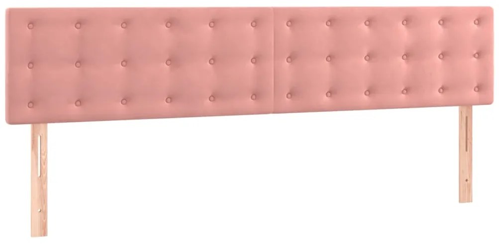 Cama com molas/colchão 200x200 cm veludo rosa