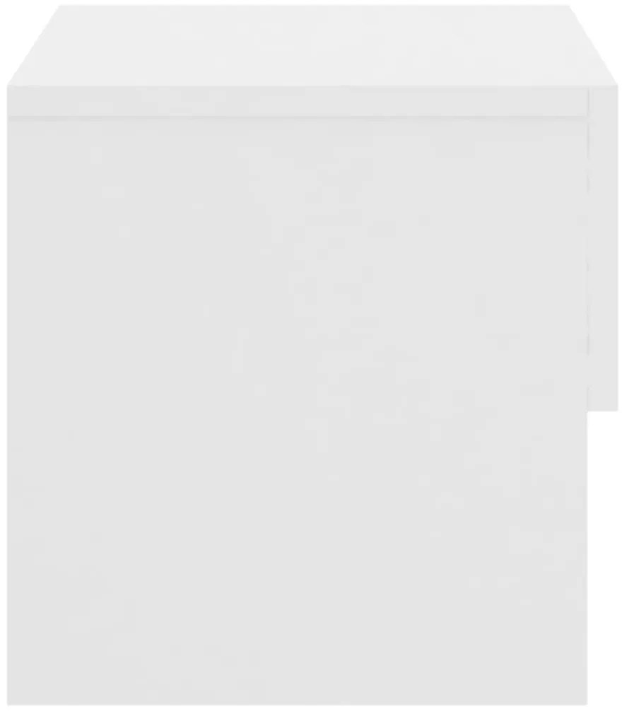 Mesa de cabeceira montagem na parede branco brilhante