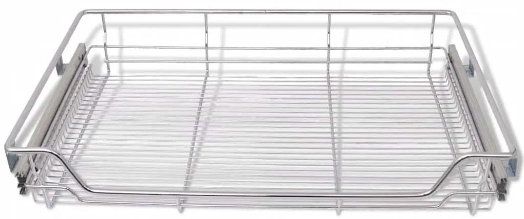 Cestos de arame extraíveis 2 pcs 800 mm prateado