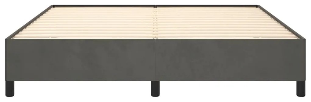 Estrutura de cama sem colchão 180x200 cm veludo cinzento-escuro