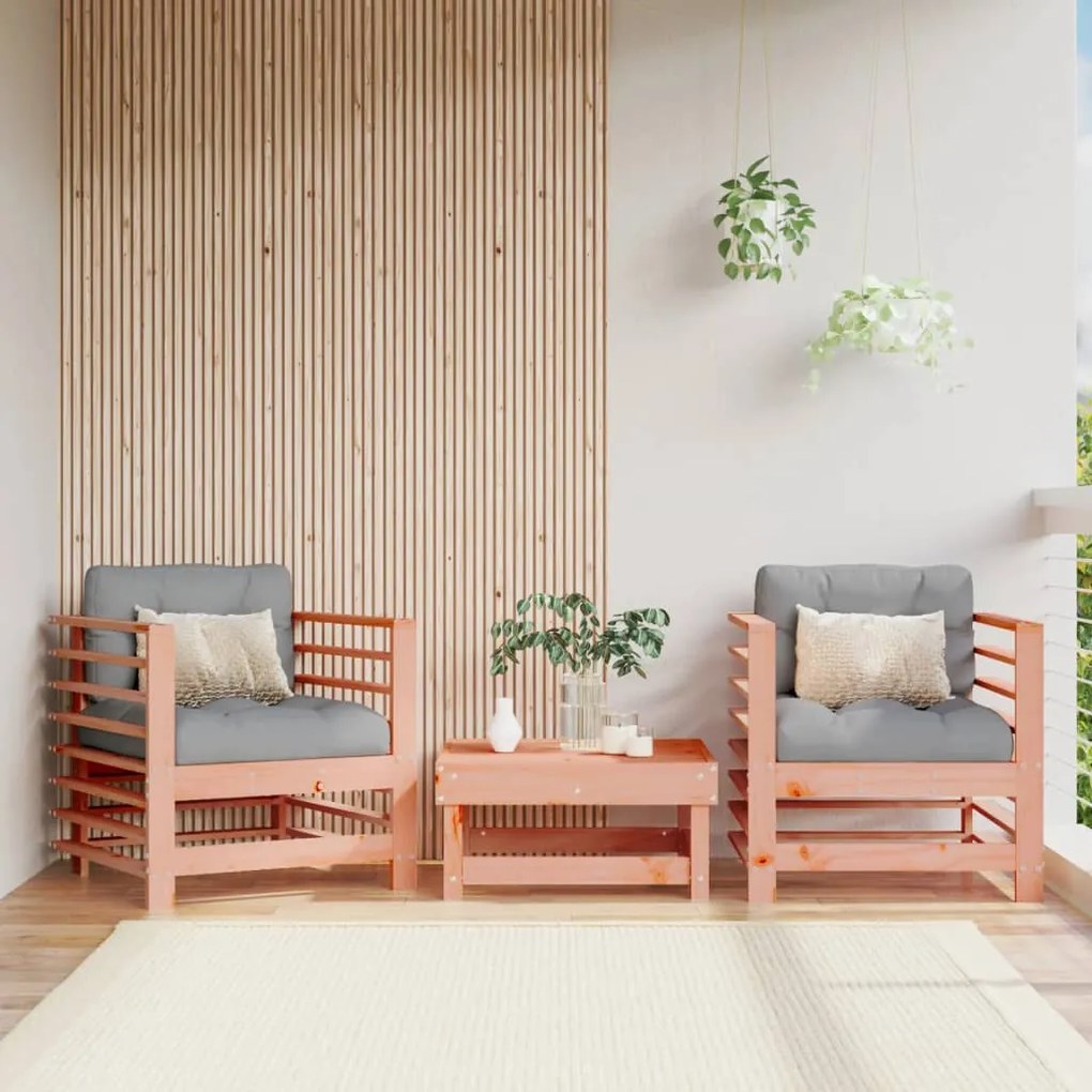 vidaXL Cadeiras de jardim 2 pcs madeira de douglas maciça