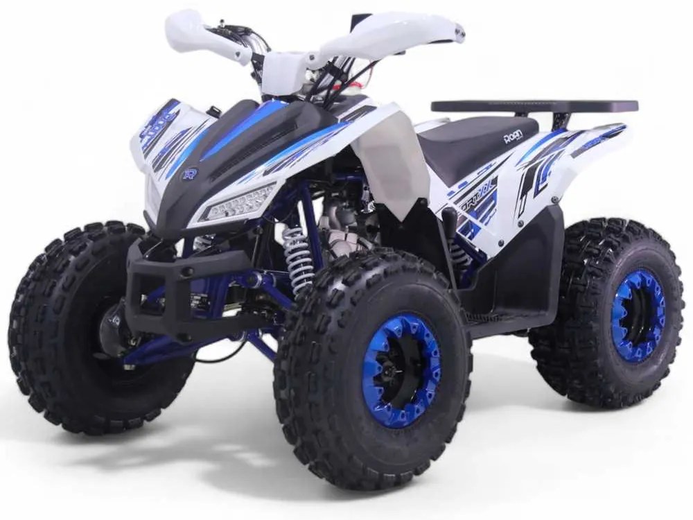 Mini Moto 4 gasolina para crianças automática 125cc Roan Coyote R8 Ecrã digital e com e marcha-atrás Azul