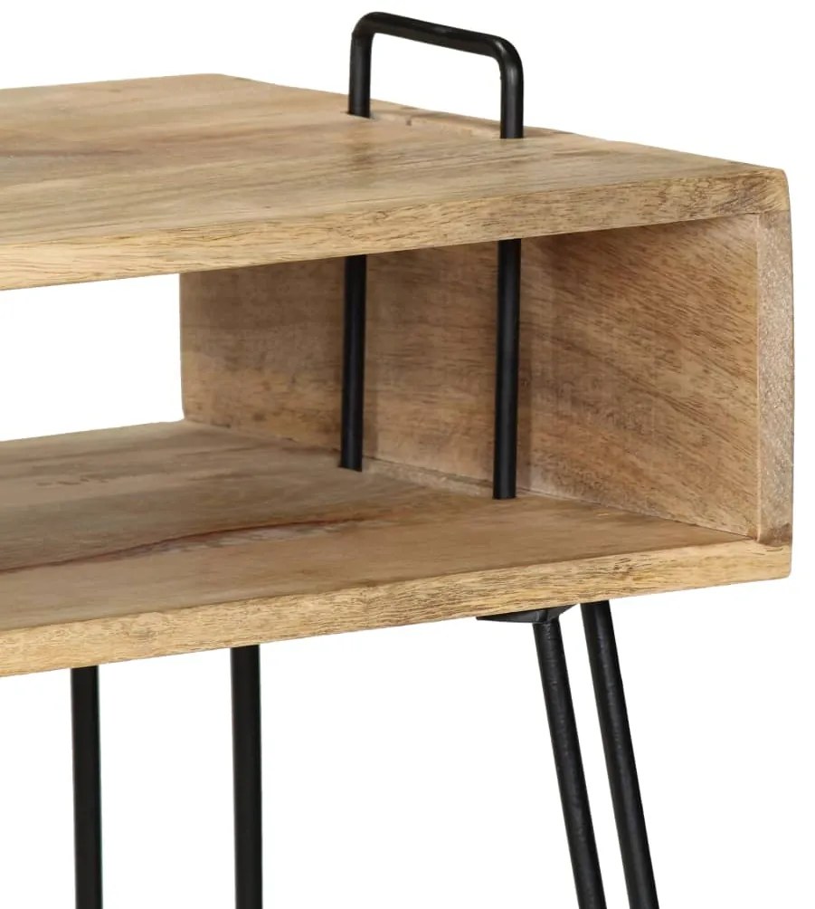 Mesa consola em madeira de mangueira maciça 115x35x76 cm