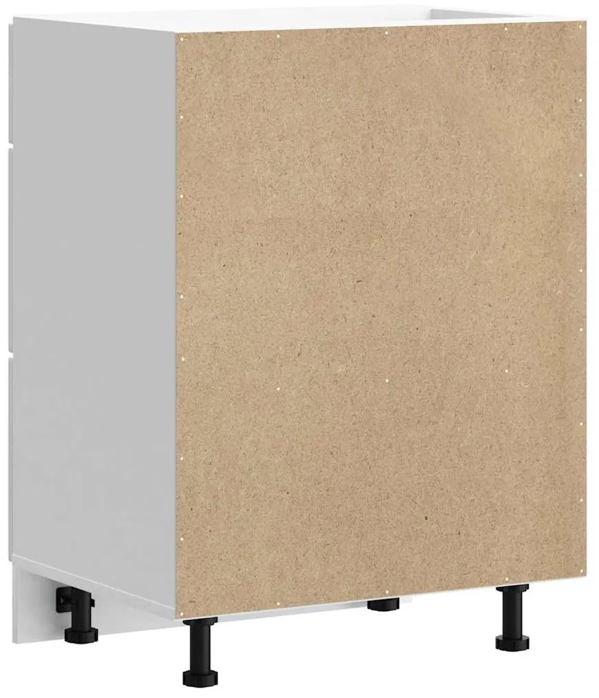 Armário base cozinha Porto derivados madeira branco brilhante