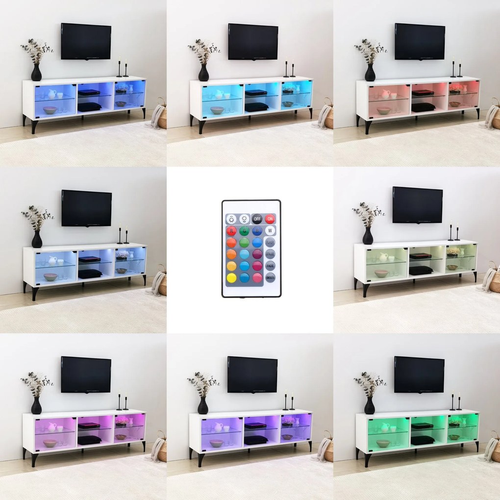 Móvel TV Tokyo – Branco – 160 cm x 55 cm x 35 cm