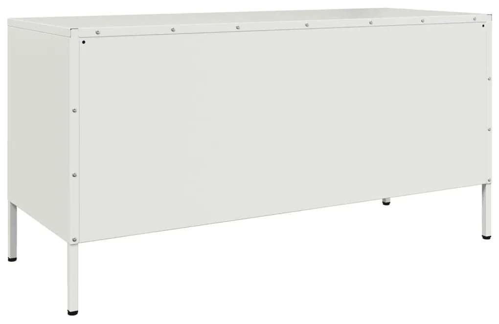 Móvel de TV 100,5x39x50,5 cm aço branco