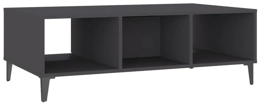Mesa de centro 103,5x60x35 cm derivados de madeira cinza