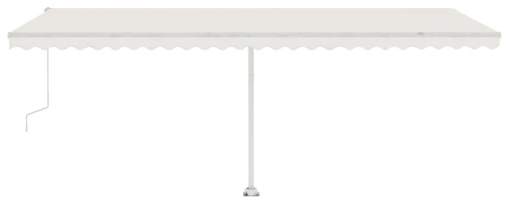 Toldo automático com LED e sensor de vento 600x300 cm cor creme
