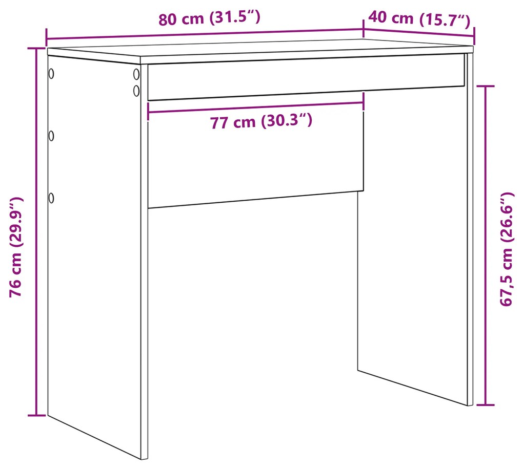 Escrivaninha Rústica Acabamento Madeira Velha Madeira