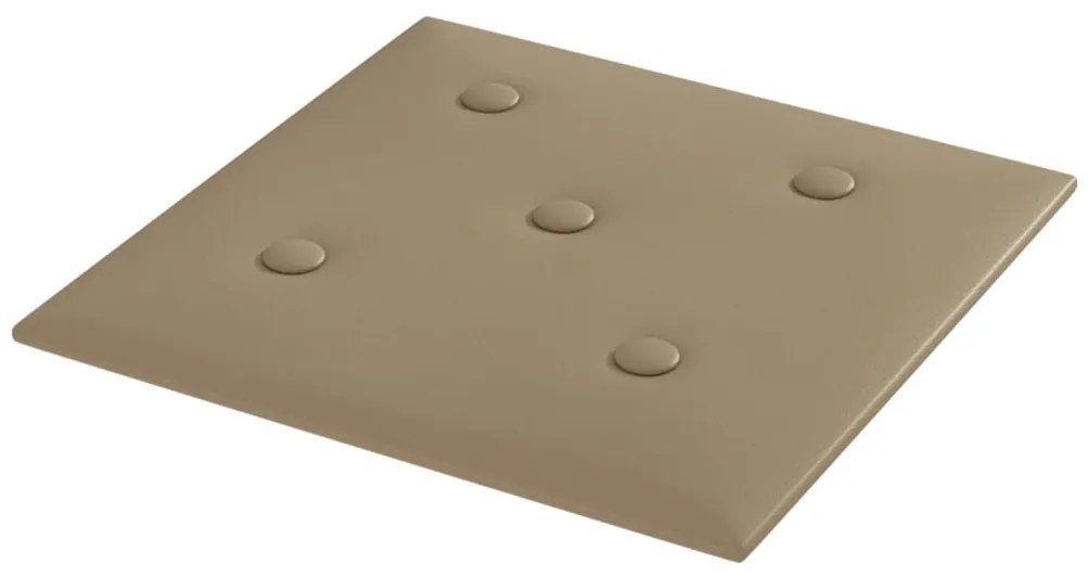 Painel parede 12pcs 30x30cm couro artificial 1,08 m² cappuccino