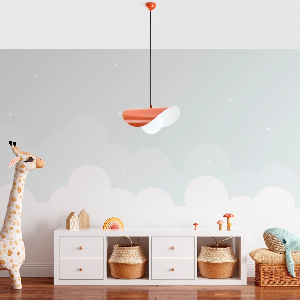 Candeeiro de Teto Vatoz - Laranja - 40 x 25 x 15 cm