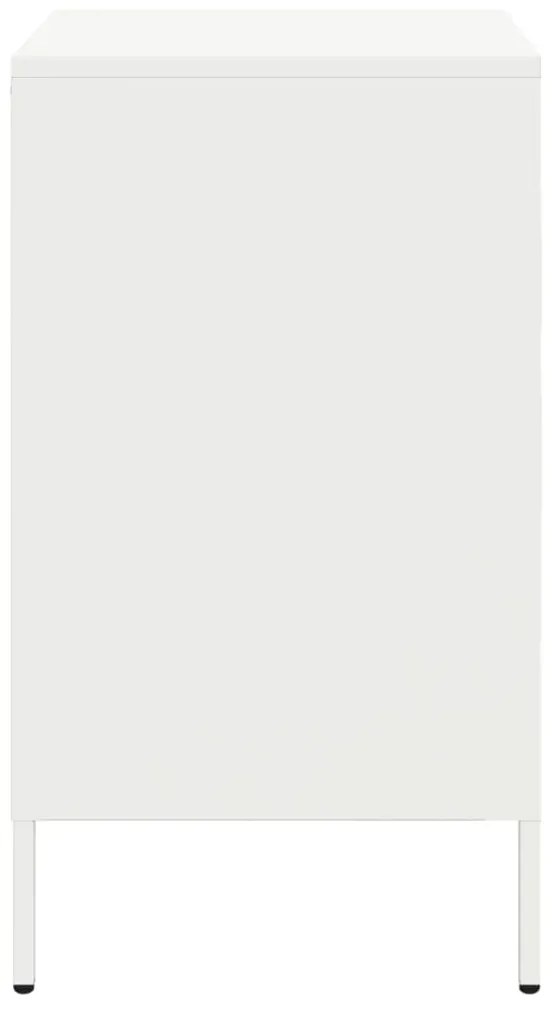 Mesa de cabeceira 36x39x68 cm aço branco