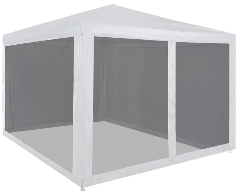 45108 vidaXL Tenda para festas com 4 paredes laterais em rede 3x3 m