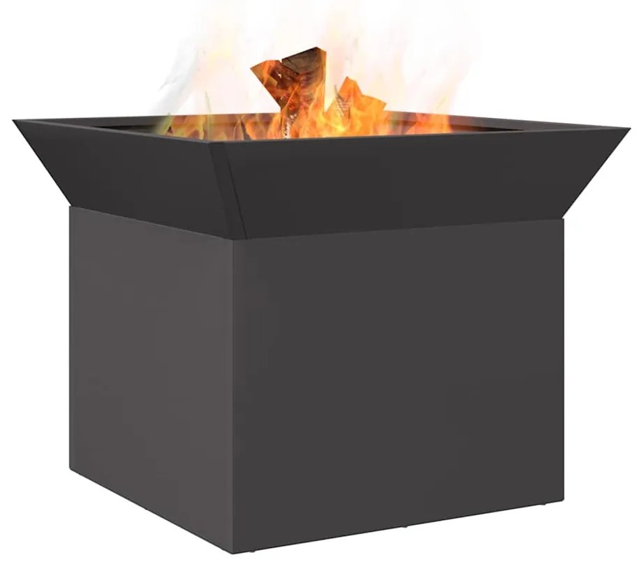 Fire Pit Preto 50 x 50 x 40 cm Aço