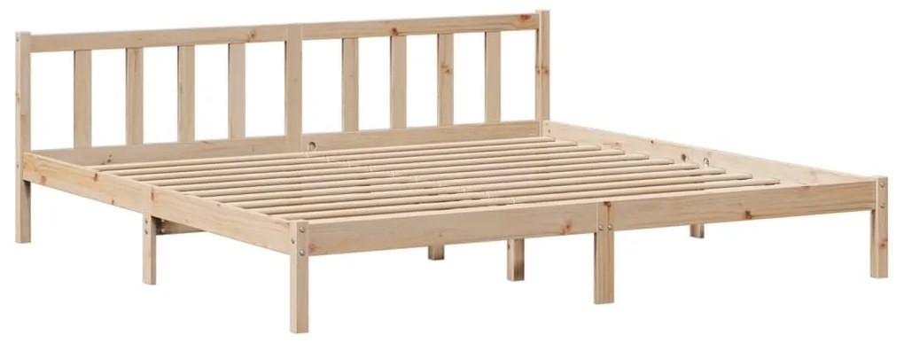 Cama com estante sem colchão 200x200 cm pinho maciço