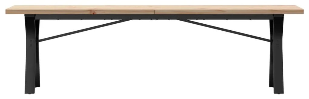 Mesa de centro estrutura em Y 160x40x45,5cm pinho/aço