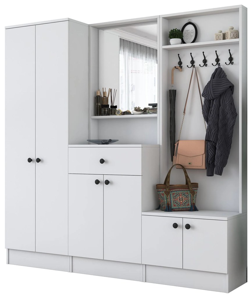 Hall Stand M3 – Branco – 179,4x182,8x37,3 cm