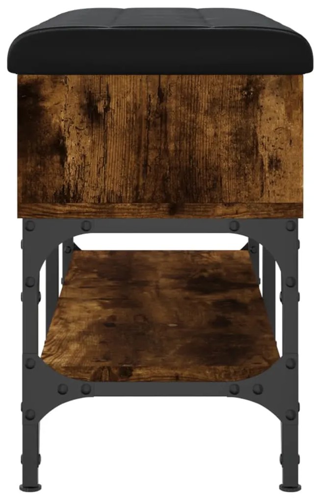 Banco sapateira 82x32x45 cm derivados madeira carvalho fumado