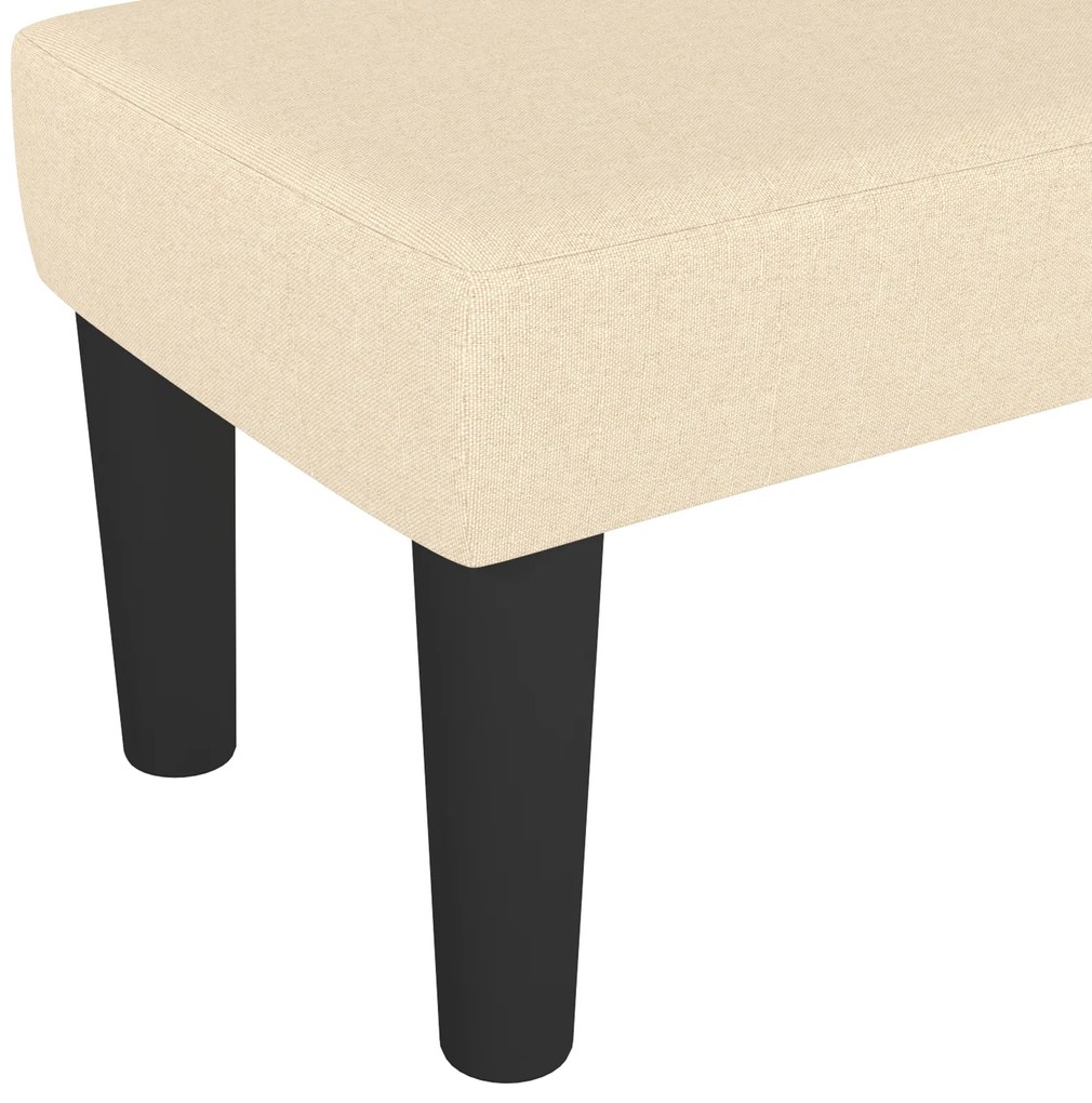 Banco 100x30x30 cm tecido cor creme