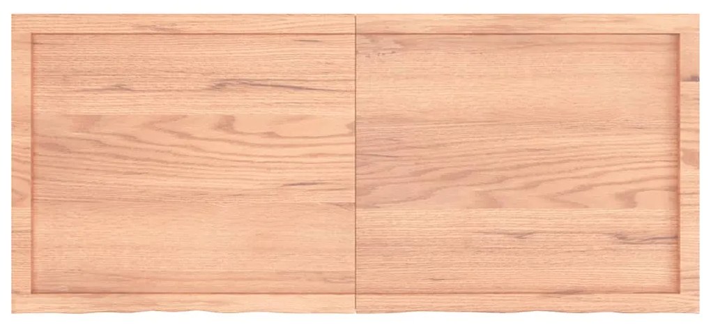 Tampo de mesa 140x60x(2-6) cm carvalho tratado castanho-claro