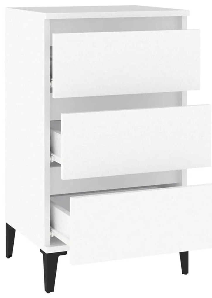 Mesa de cabeceira 40x35x70 cm derivados de madeira branco
