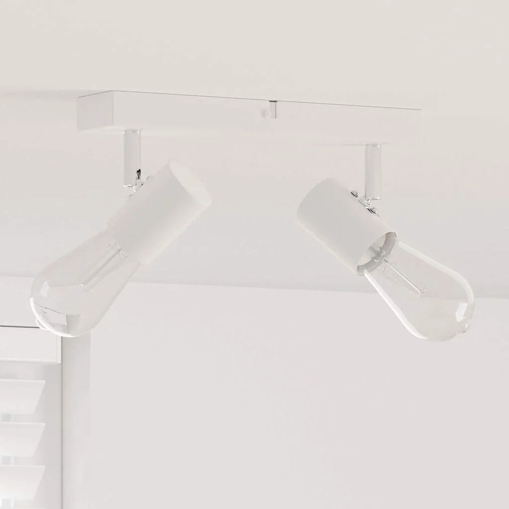 vidaXL Foco de teto com holofotes Branco 26 x 6,5 x 11,5 cm Metal