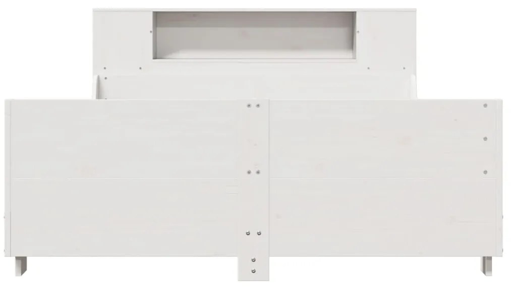 Cama sem colchão 120x190 cm madeira de pinho maciça branco