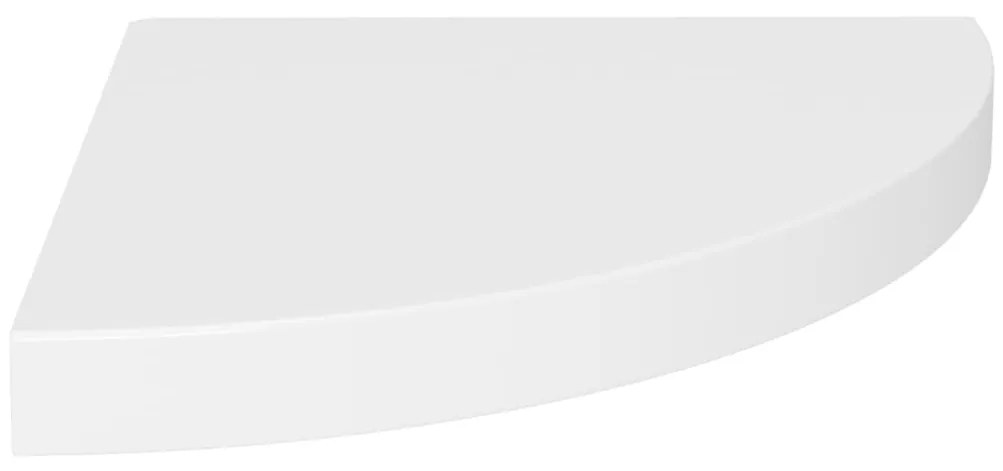 Prateleiras de canto suspensas 4 pcs 35x35x3,8 cm MDF branco