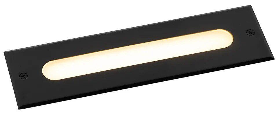 Foco de chão moderno preto 30 cm com LED IP65 - Eline Moderno