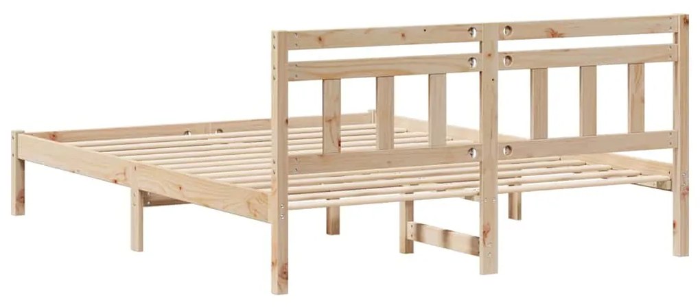Estrutura da Cama Castanho 140 x 200 cm Madeira de pinho maciça
