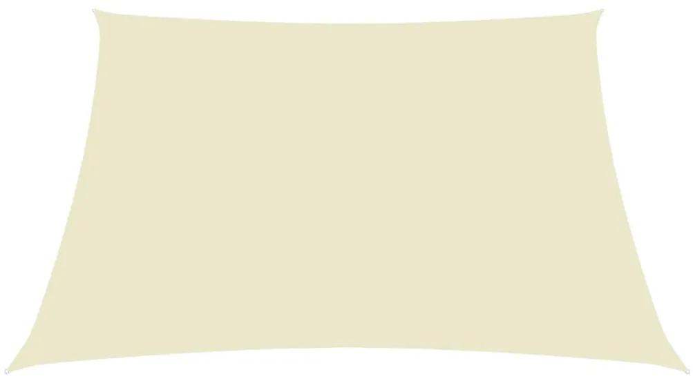 Para-sol estilo vela tecido oxford retangular 2x3,5 m cor creme
