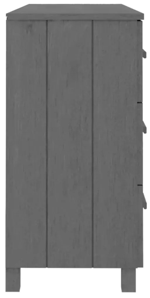 Aparador HAMAR 113x40x80 cm pinho maciço cinza-escuro