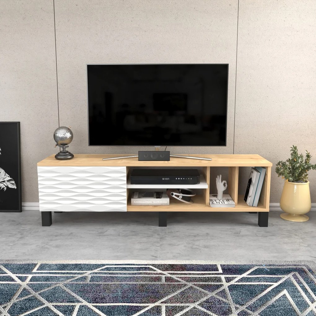 Móvel TV Olyo – Branco Safira – 140x35x40,3 cm