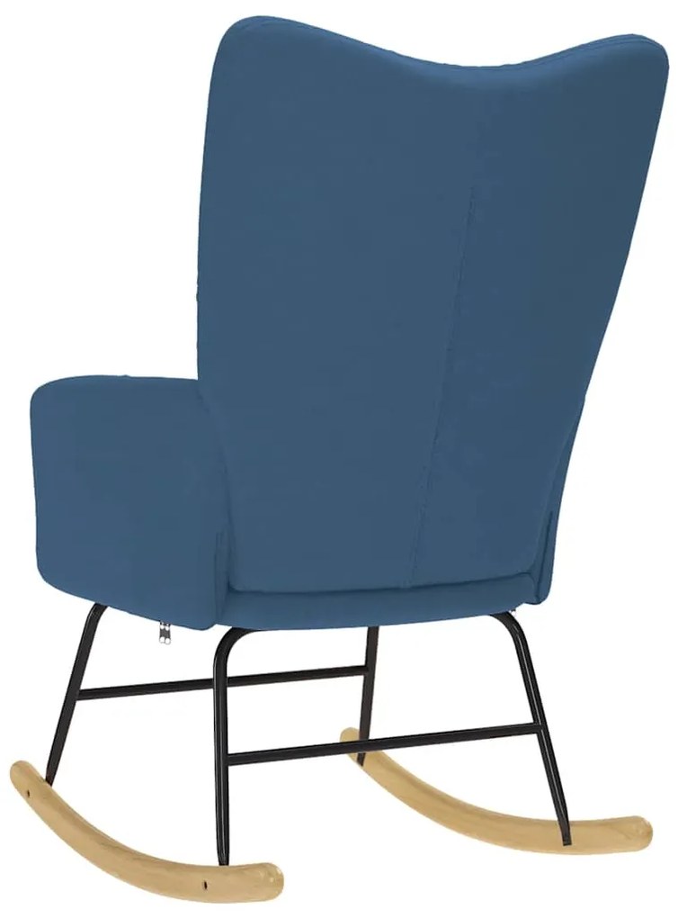 Cadeira de baloiço tecido azul