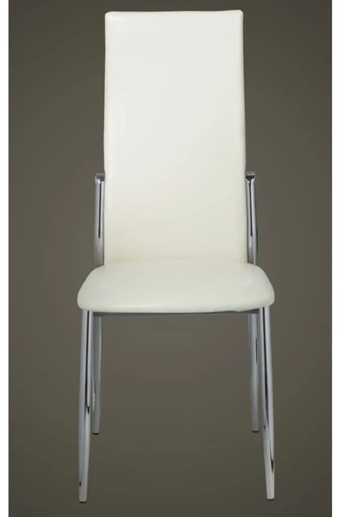 Cadeiras de jantar 6 pcs couro artificial branco